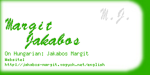 margit jakabos business card